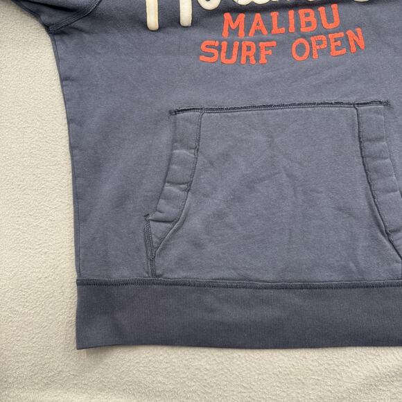 Hollister Hoodie Sweatshirt Mens XL Blue Malibu Surf Open Graphic Pullover - Picture 6 of 10